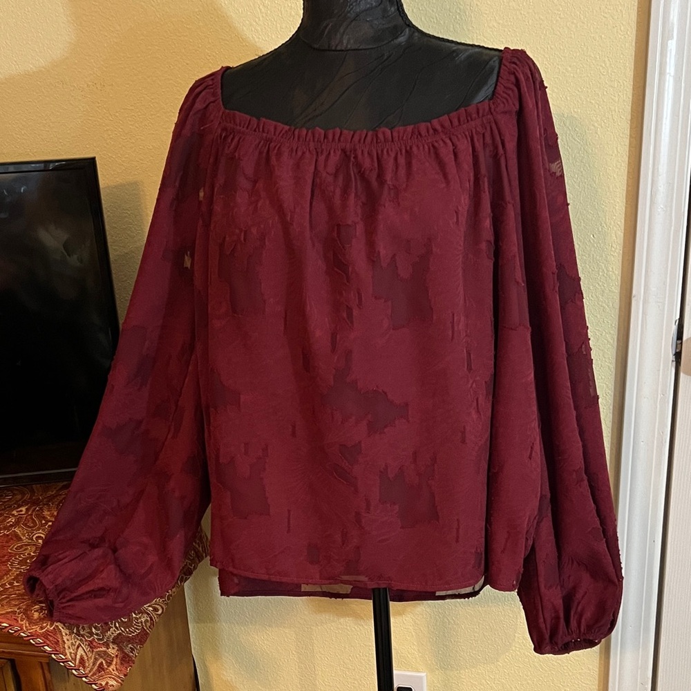 Chic Maroon Women's Blouse